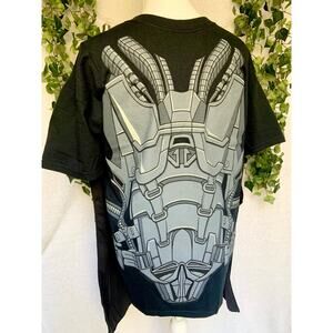 Superman Man of Steel General Zod Black & Gray Adult T Shirt & Cape Men's Large